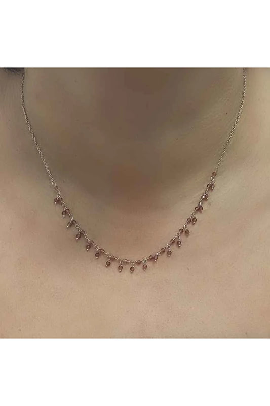 Gargantilla Granate en Plata de Ley 925