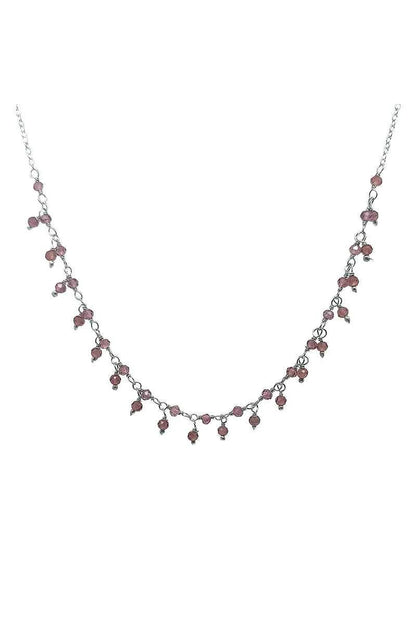 Gargantilla Granate en Plata de Ley 925