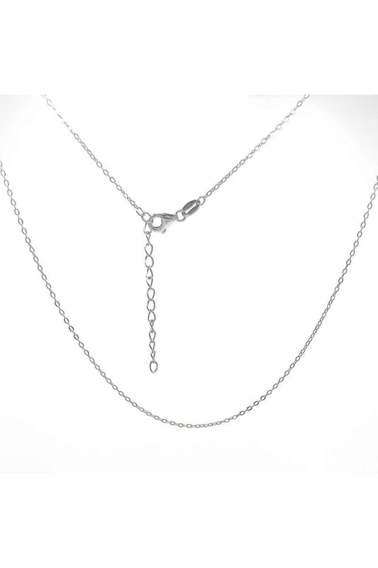 Cadena 42+4 cm Plata de Ley 925 Rodiada