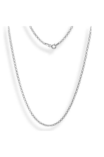 Cadena Rolo de 45 a 90 cm en Plata de Ley
