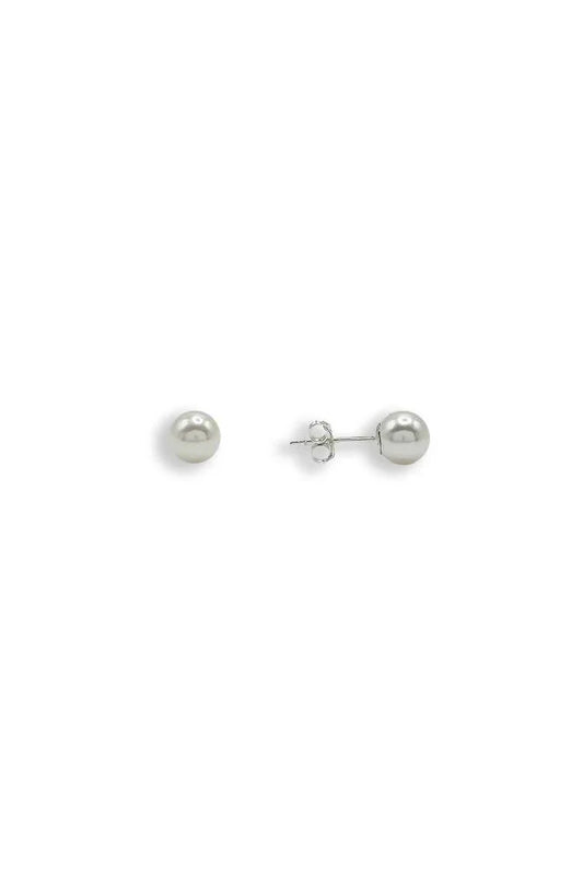 Pendientes Perla Nacarada 7 mm Plata de Ley 925