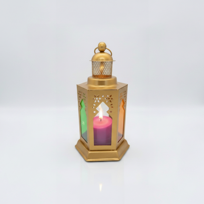 Farol Ritual "Cúpula de Alquimia" – Linterna de Hierro y Cristal con Rejilla (14 cm)