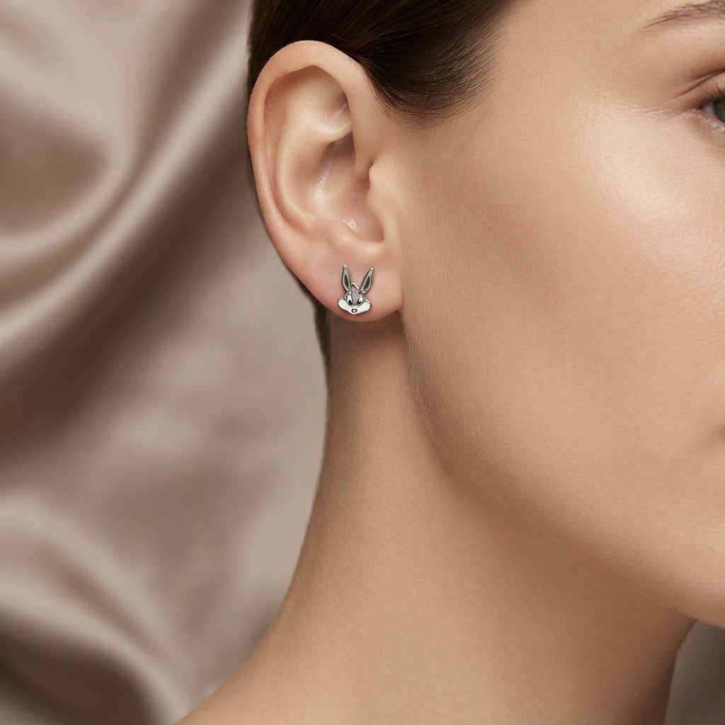 Pendientes de Plata de Ley 925 con Diseño Divertido