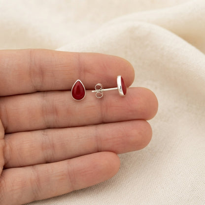 Pendientes de Plata de Ley 925 con Coral
