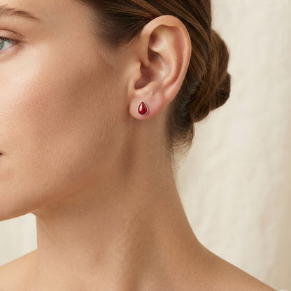 Pendientes de Plata de Ley 925 con Coral
