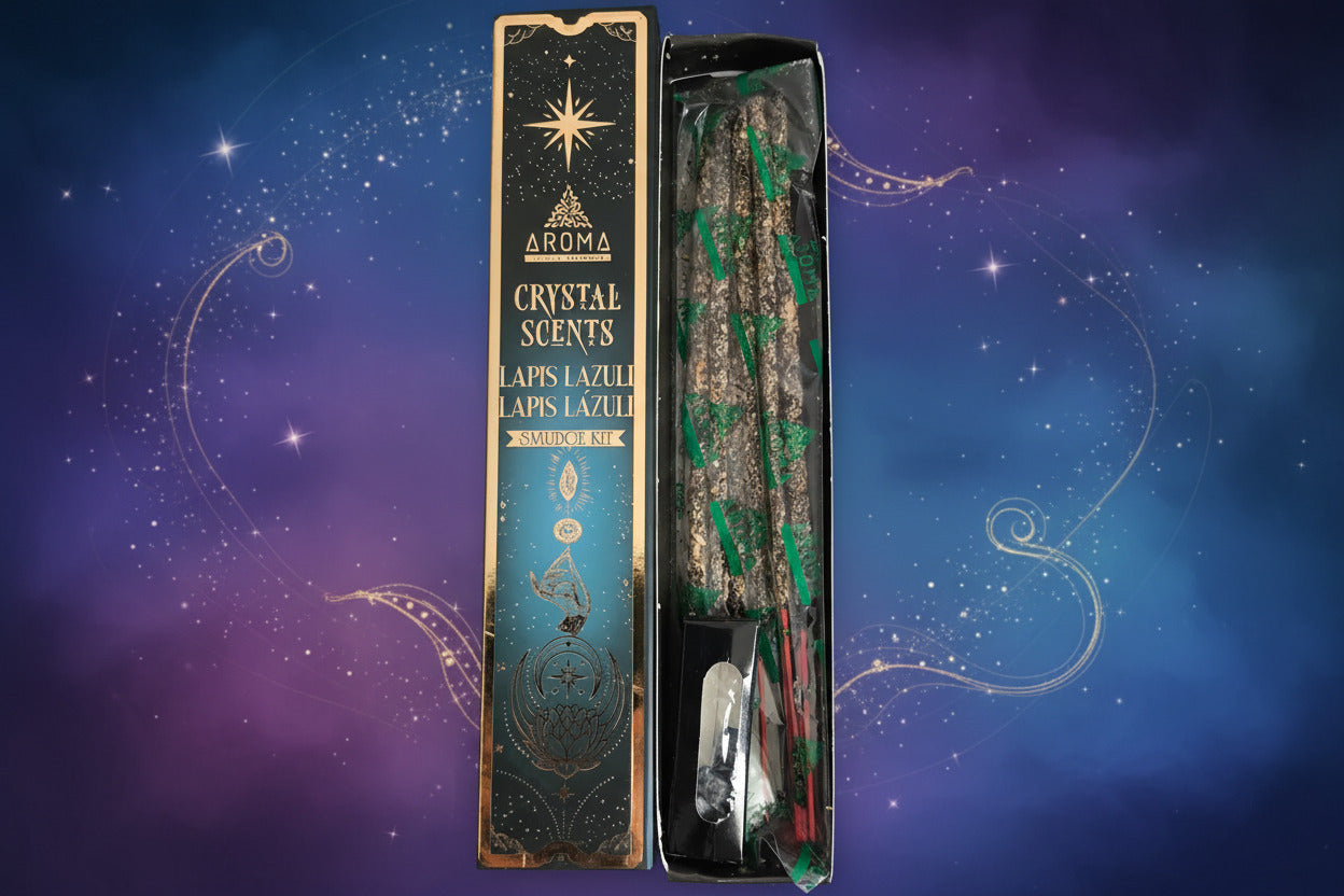 Incienso Artesanal Aroma – Kit de Bienestar con Piedras Naturales de Lapislázuli