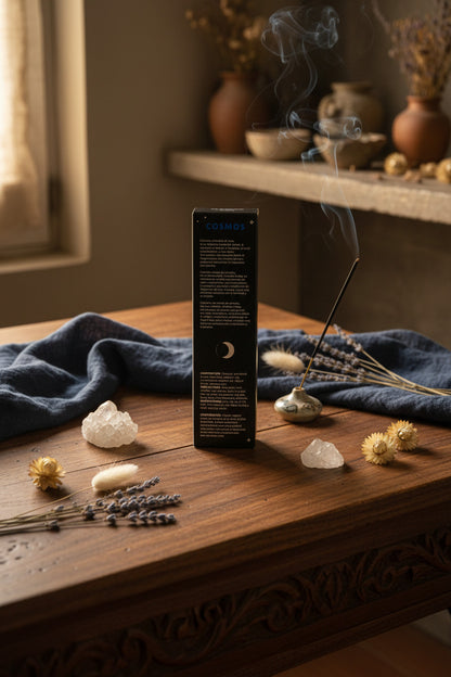 Incienso Artesanal Cosmos – Luxury Black Edition por Sagrada Madre (Hecho en India)