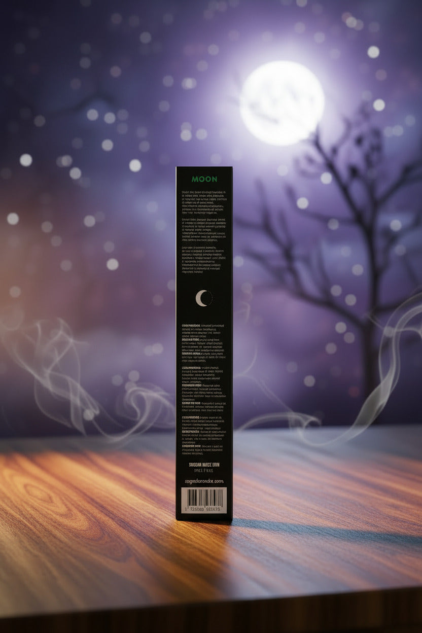 Incienso Artesanal Moon – Luxury Black Edition por Sagrada Madre (Hecho en India)