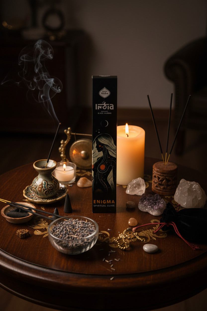 Incienso Artesanal Enigma – Luxury Black Edition por Sagrada Madre (Hecho en India)