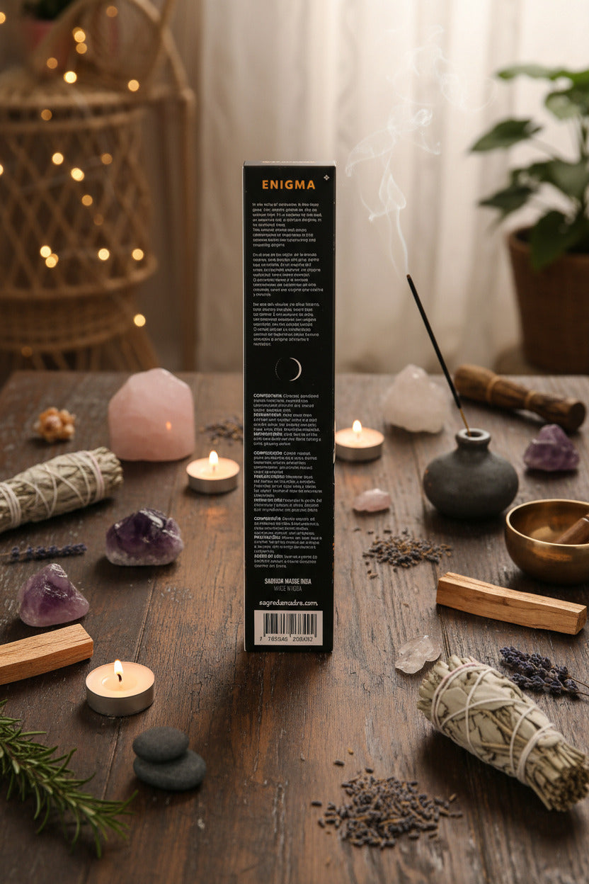 Incienso Artesanal Enigma – Luxury Black Edition por Sagrada Madre (Hecho en India)