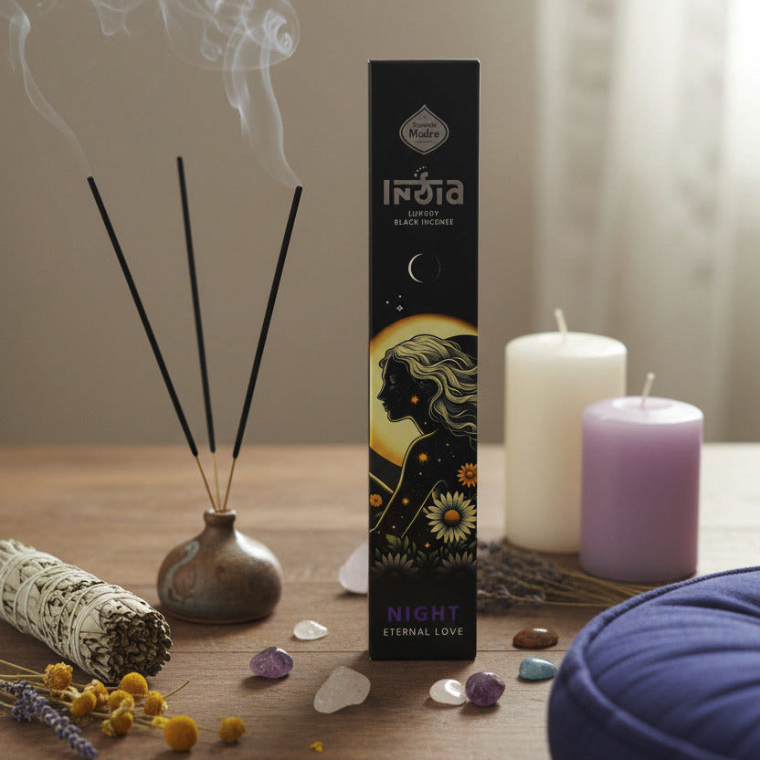 Incienso Artesanal Night – Luxury Black Edition por Sagrada Madre (Hecho en India)