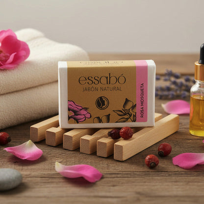 Jabón Natural Artesano de Rosa Mosqueta – Essabó (Pieles con Imperfecciones y Normales)