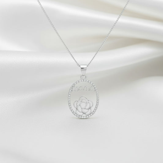 Colgante "Raíces de Amor" en Plata Rodiada - Amuleto de Conexión Eterna