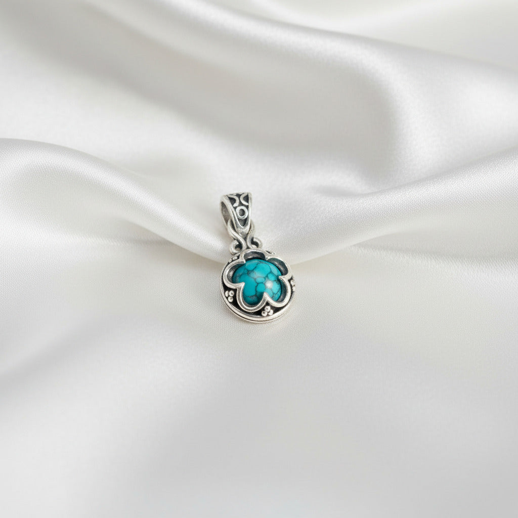 Colgante Gotland "Esencia Ancestral" en Plata de Ley y Turquesa