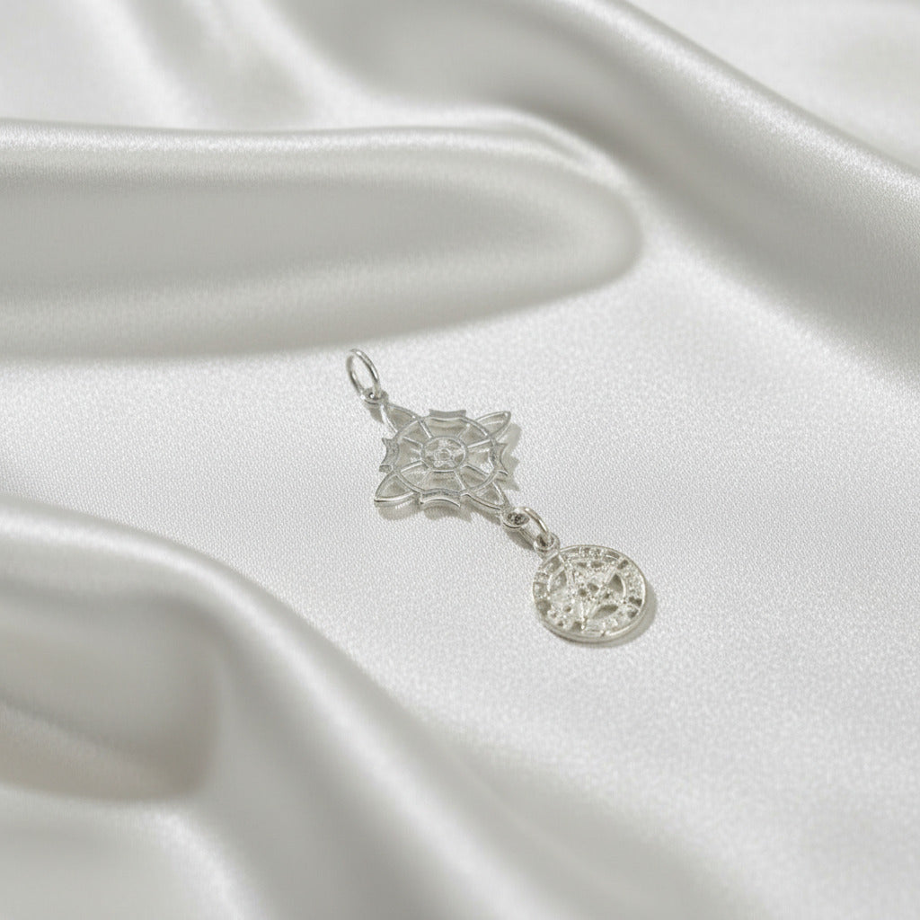 Colgante "Dualidad Ancestral" en Plata de Ley - Amuleto Celta y Tetragramatón