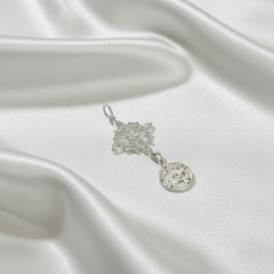 Colgante "Dualidad Ancestral" en Plata de Ley - Amuleto Celta y Tetragramatón