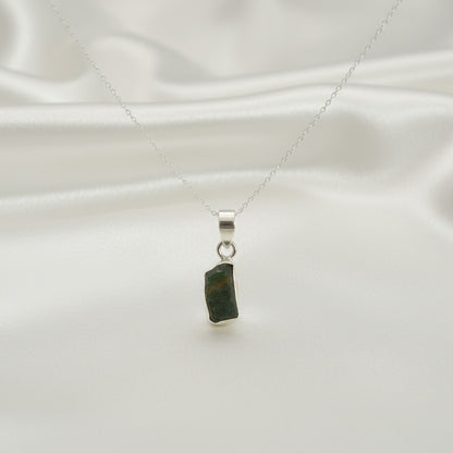 Colgante Moldavita en Plata de Ley 925 - Piedra Natural Transformadora