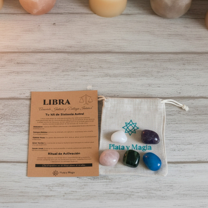 Kit de Sintonía Astral Libra – Pack de Minerales para el Equilibrio, la Belleza y la Armonía