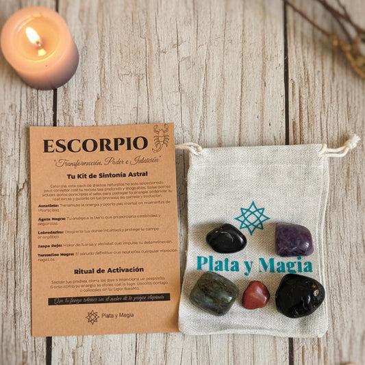 Kit de Sintonía Astral Escorpio – Pack de Minerales para la Resiliencia y la Fuerza Interior