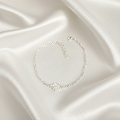 Pulsera "Escudo de Fe" – San Benito de 8.7 mm de Doble Cara en Plata de Ley 925