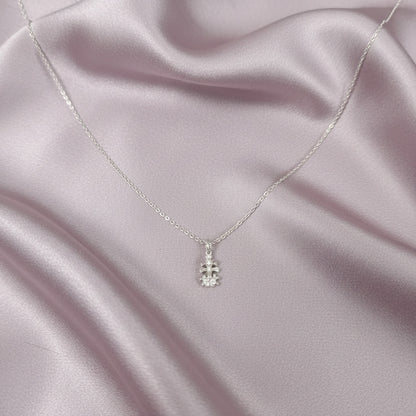 Colgante Mini "Luz de Caravaca" – Cruz de Plata de Ley (10x6 mm)