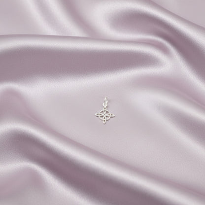 Colgante "Nudo de Bruja" Mini – Geometría Sagrada en Plata de Ley