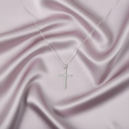 Colgante "Dualidad Sagrada" – Cruz de Doble Faz en Plata de Ley (Pulida y Labrada)