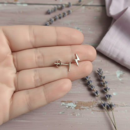 Pendientes Rayo de Poder - Plata de Ley 925 - Amuleto de Intuición y Regalo de Energía Vital