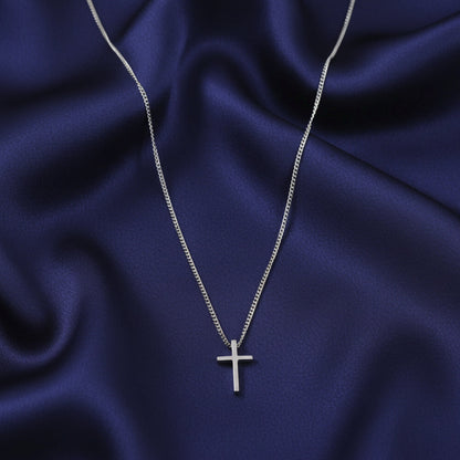 Gargantilla de Cruz de Plata de Ley 925 Rodiada 43 cm - Amuleto de Fe, Protección Espiritual y Regalo de Conexión Sagrada