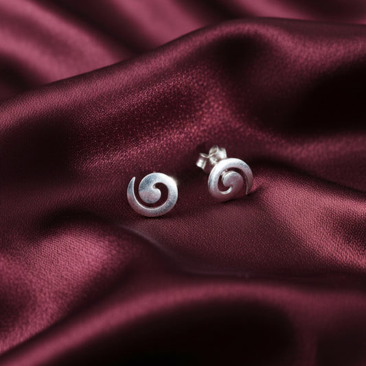 Pendientes de Espiral en Plata de Ley 925 - Amuleto de Evolución Espiritual, Crecimiento Interior y Regalo Místico