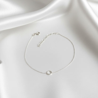 Tobillera de Círculo en Plata de Ley 925 - Regalo Elegante