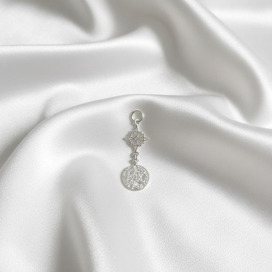 Colgante Nudo de Bruja y Tetragramatón en Plata de Ley 925 - Amuleto de Protección