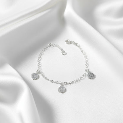 Pulsera Soles en Plata de Ley 925