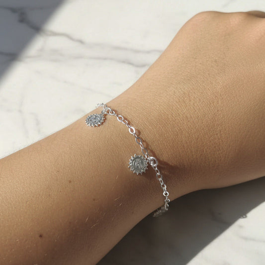 Pulsera Soles en Plata de Ley 925