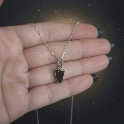 Colgante Moldavita en Plata de Ley 925 - Piedra Natural Transformadora