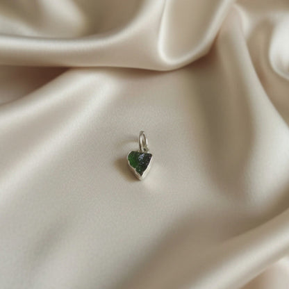 Colgante Moldavita en Plata de Ley 925 - Piedra Natural Transformadora