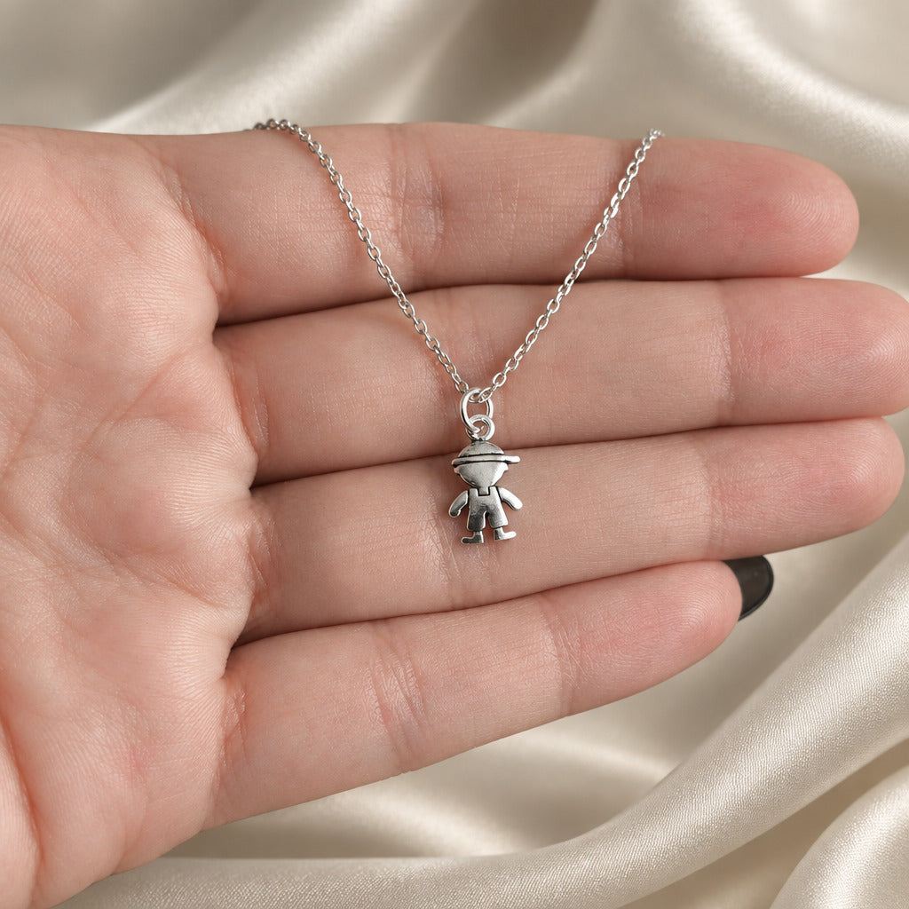 Mini Colgante Niño de Plata de Ley