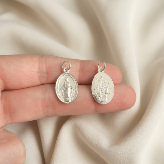 Colgante Medalla de la Milagrosa de Plata de Ley 925 | Plata y Magia