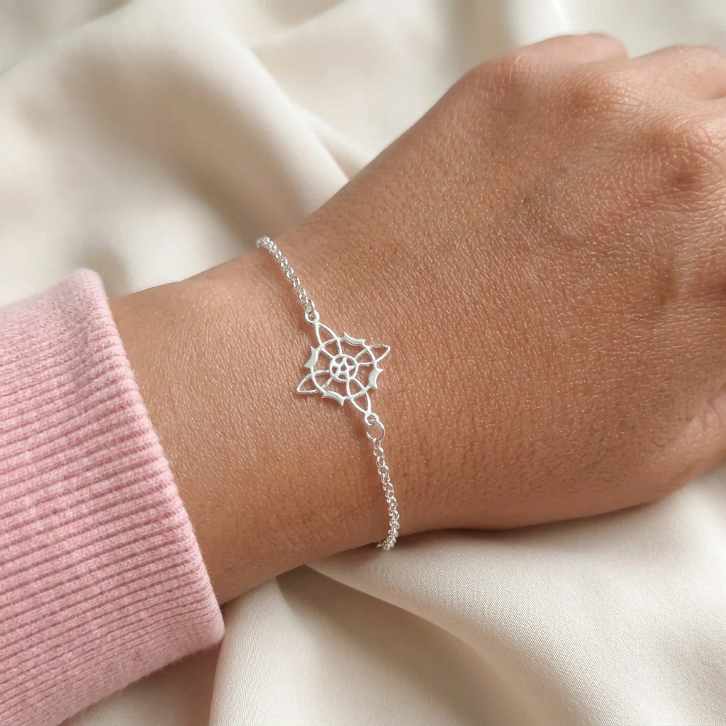Pulsera Celta de Plata de Ley 925 con Cadena Rolo | Plata y Magia