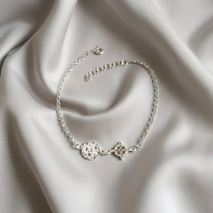 Pulsera de Nudo de Brujas y Tetragrámaton de Plata de Ley 925 | Plata y Magia