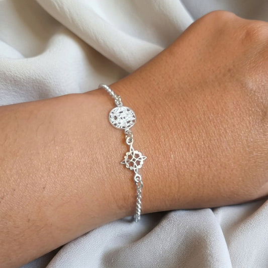 Pulsera de Nudo de Brujas y Tetragrámaton de Plata de Ley 925 | Plata y Magia