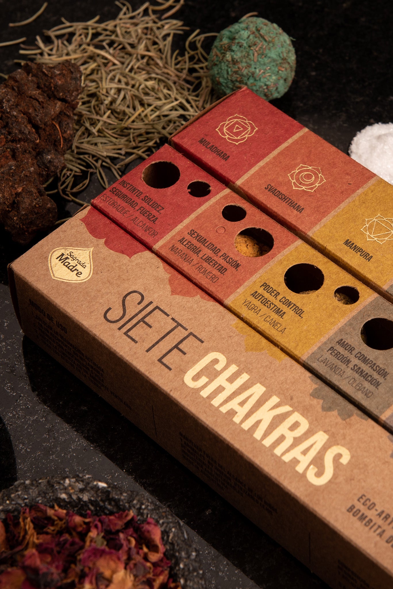 Bombita de Defumación Activada 7 Chakras Sagrada Madre - Ritual de Armonía Energética (7 unidades)