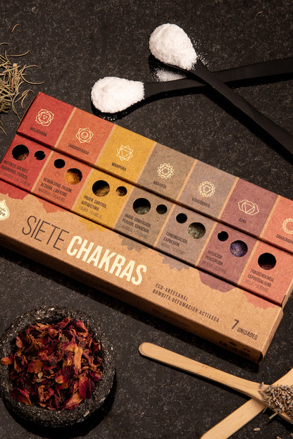 Bombita de Defumación Activada 7 Chakras Sagrada Madre - Ritual de Armonía Energética (7 unidades)