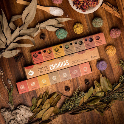 Bombita de Defumación Activada 7 Chakras Sagrada Madre - Ritual de Armonía Energética (7 unidades)