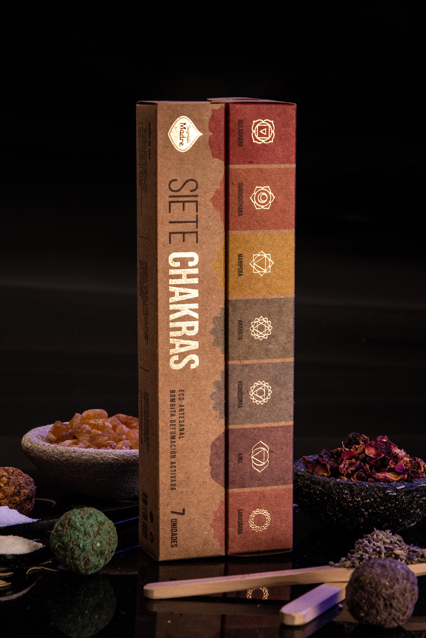 Bombita de Defumación Activada 7 Chakras Sagrada Madre - Ritual de Armonía Energética (7 unidades)