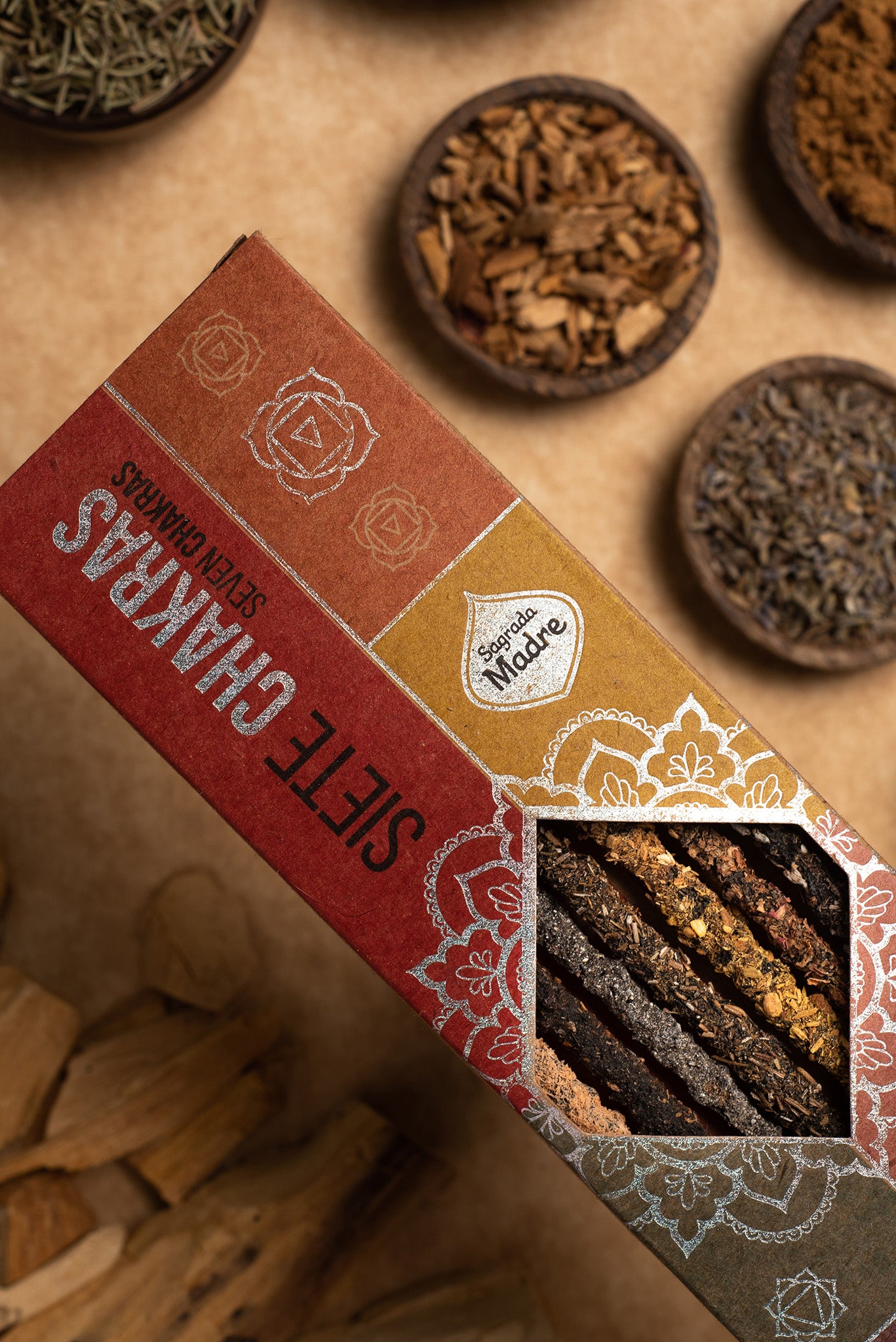 Incienso Artesanal 7 Chakras - Varillas de Duración Extra (50 min) para Armonía Total