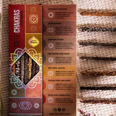 Incienso Artesanal 7 Chakras - Varillas de Duración Extra (50 min) para Armonía Total