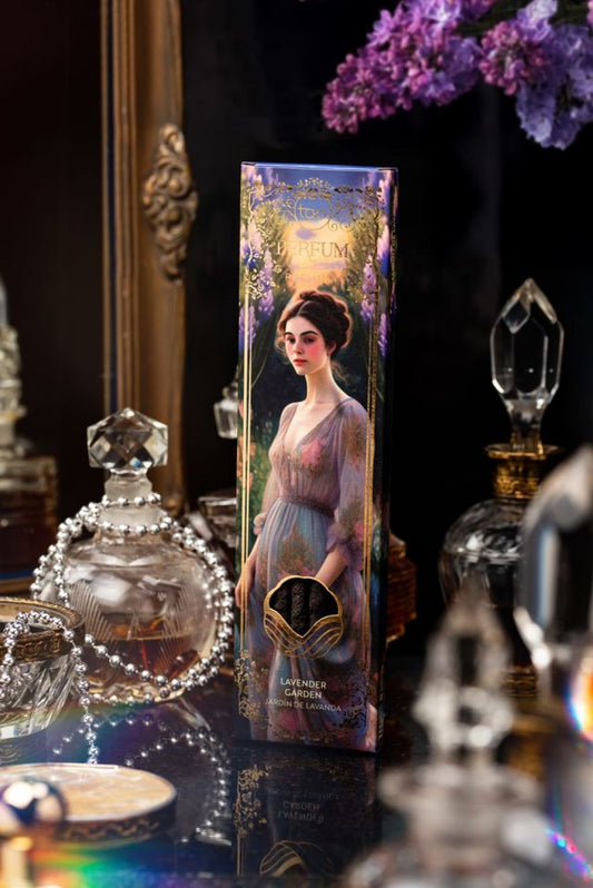 Incienso Tao Perfum Jardín de Lavanda (Premium) - Calma, Relajación y Paz Interior (8 Varillas / 1H)