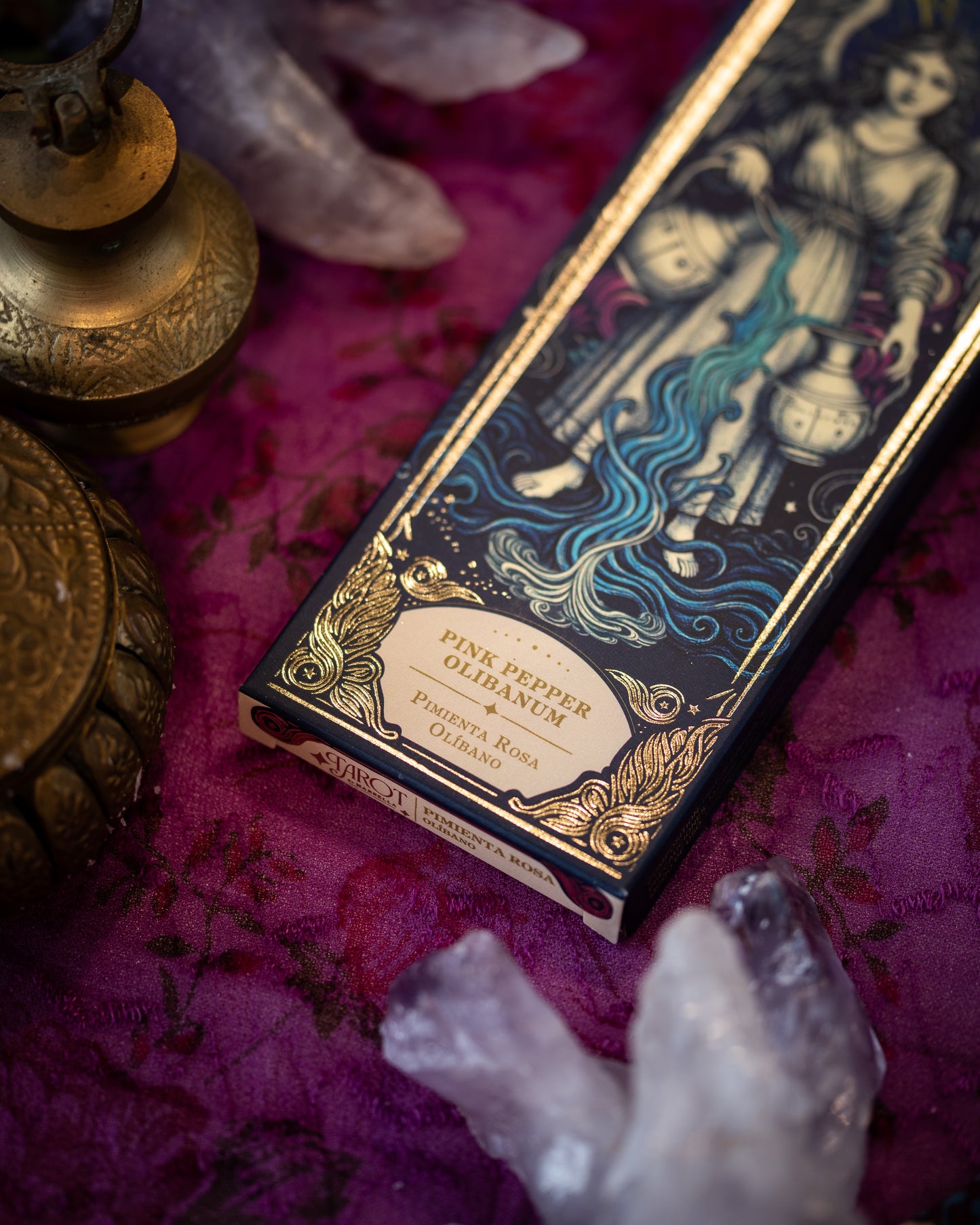 Incienso Tarot Pimienta Rosa – Olíbano (Duración Extra) - Fusión Estimulante para Despertar la Energía y Purificar la Mente
