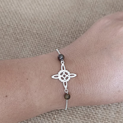 Pulsera Nudo de Bruja con Ojo de Tigre — Protección y Poder Interior